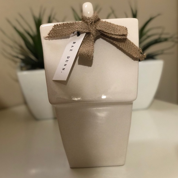 LAST ONE! RAE DUNN Perch Ceramic Birdhouse Home Decor White Farmhouse Pet - Picture 4 of 9